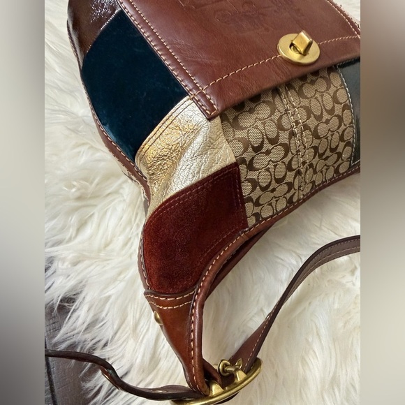 Vintage Coach Bleecker Holiday Patchwork Duffle bag#11356 - Picture 10 of 16